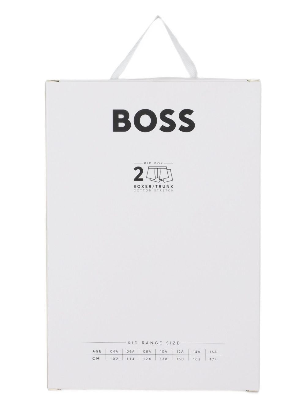 Set 2 boxer Boss Kids blu con stampa - Rubino Kids