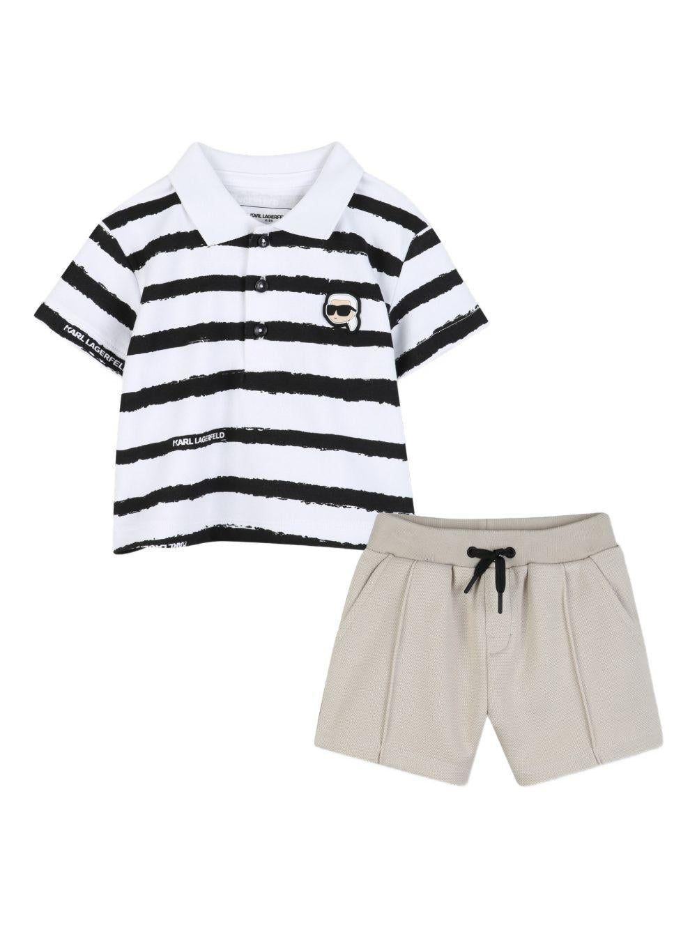 Set 2 pezzi per bambino Karl lagerfeld Kids con applicazione con logo - Rubino Kids