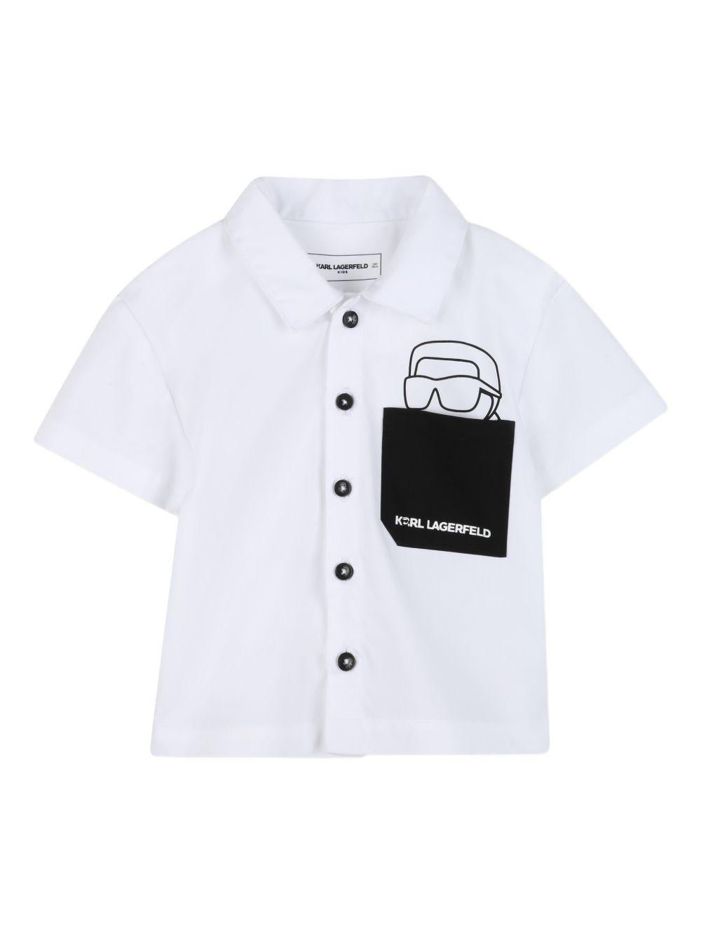 Set 2 pezzi per neonato Karl Lagerfeld Kids bianco con logo - Rubino Kids