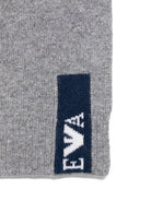 Set berretto e sciarpa per bambino Emporio Armani Kids grigio con dettaglio logo - Rubino Kids