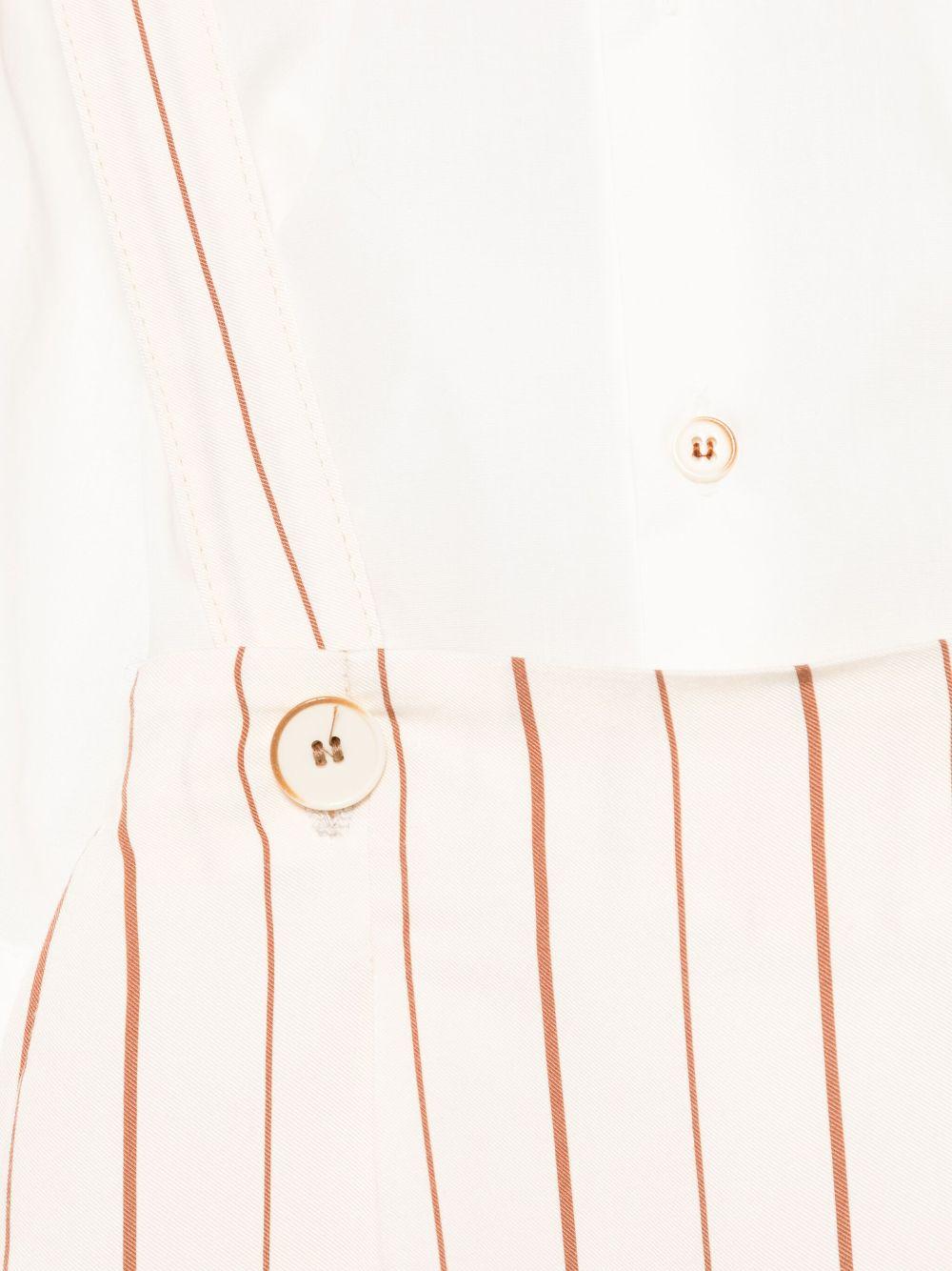 Set cardigan, camicia e shorts per neonato Colorichiari marrone e beige a righe - Rubino Kids