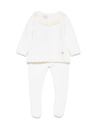 Set composto da top e pantaloni per neonata Paz Rodríguez bianco in pizzo - Rubino Kids