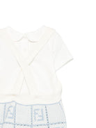 Set con shorts per neonato Fendi Kids bianco con motivo FF - Rubino Kids