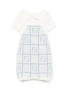 Set con shorts per neonato Fendi Kids bianco con motivo FF - Rubino Kids