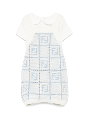 Fendi Kids white baby shorts set with FF motif