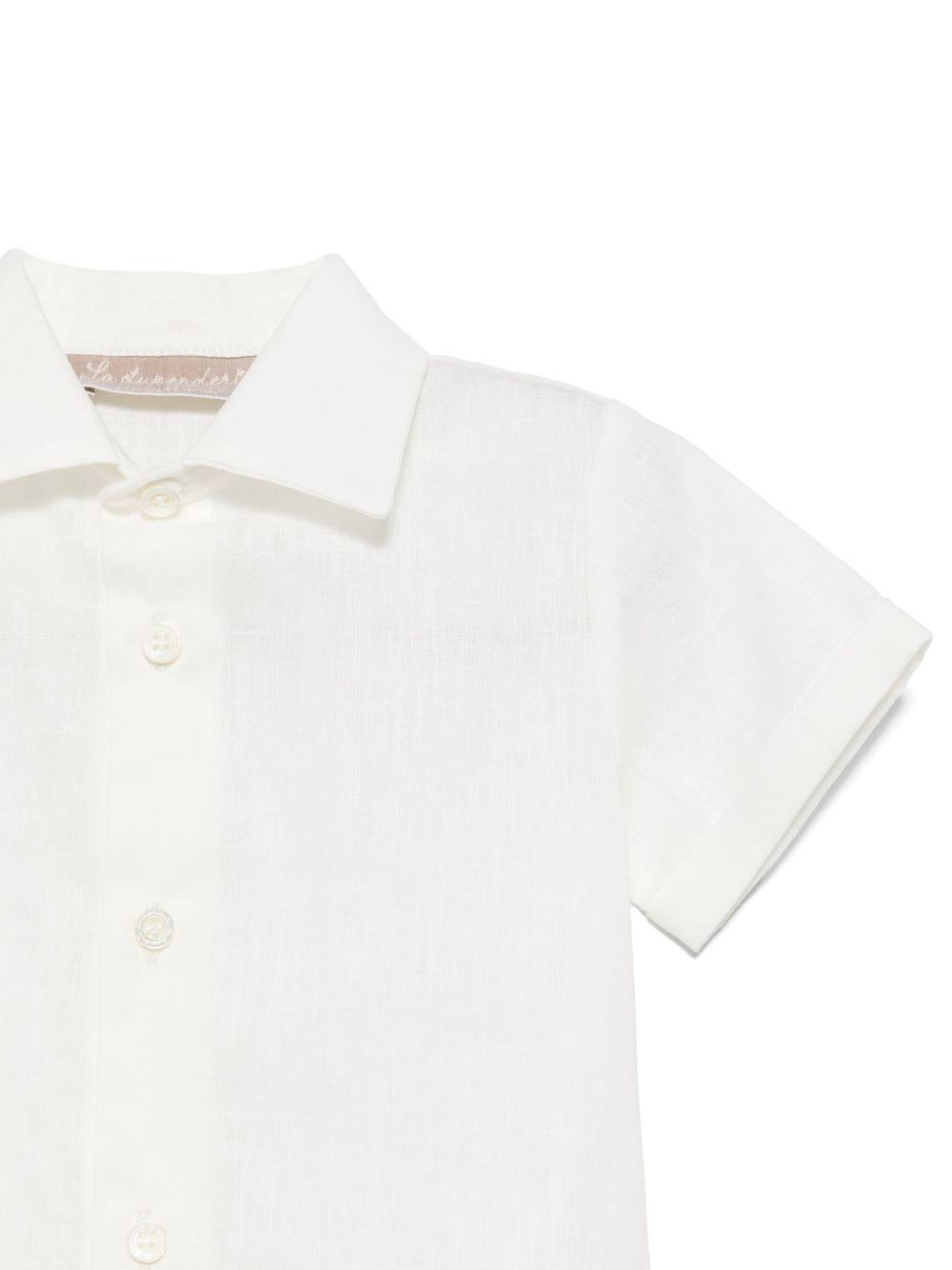 Set con shorts per neonato La Stupenderia bianco a righe - Rubino Kids