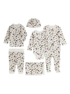 Set da sei pezzi per neonato Polo Ralph Lauren Kids bianco con stampa Polo Bear - Rubino Kids