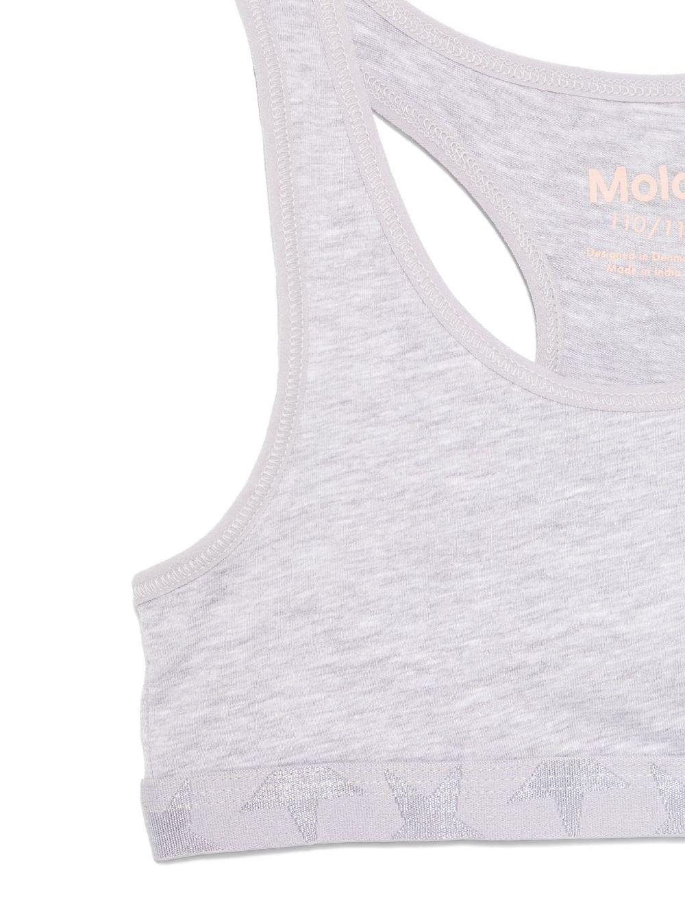 Set di 2 top per bambina Molo Jade grigio e beige con fascia elasticizzata - Rubino Kids