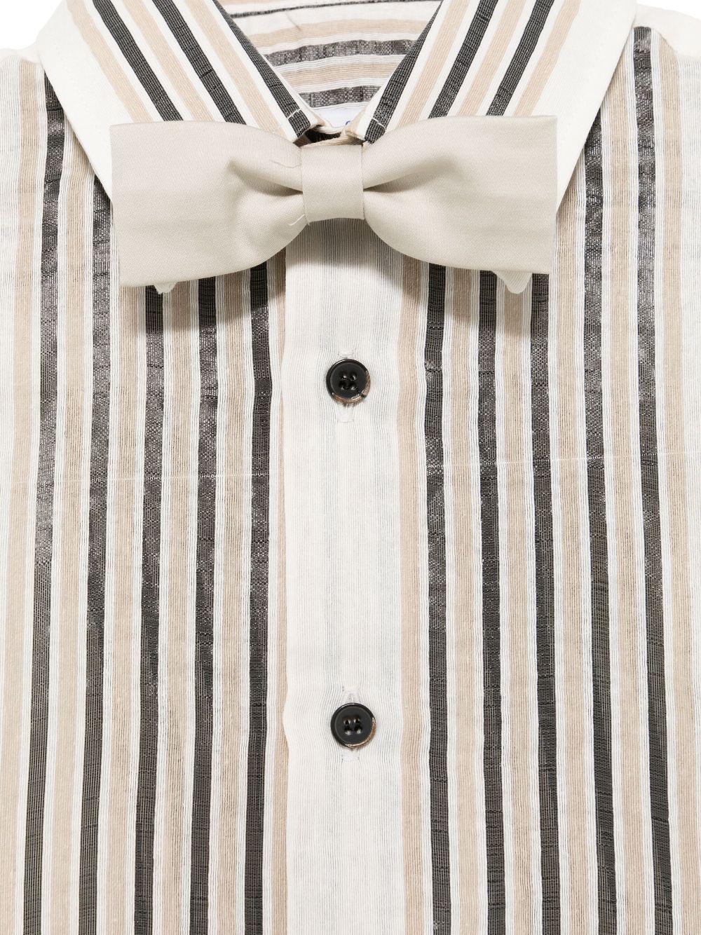 Set di 3 pezzi per bambino Colorichiari nero a righe con chiusura doppiopetto - Rubino Kids