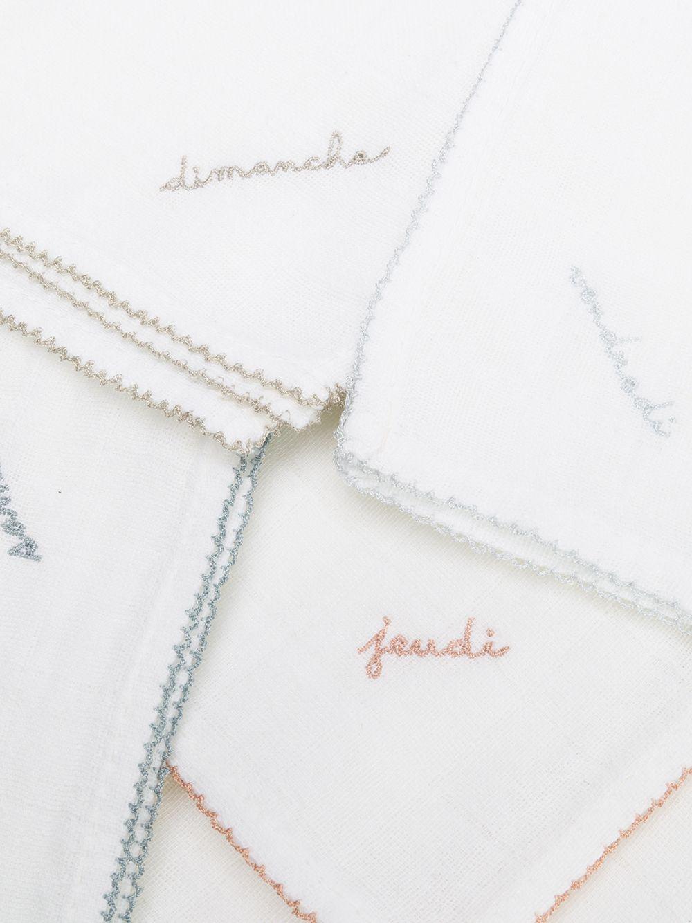 Set di 7 coperte per neonato Bonpoint bianco con dettagli ricamati - Rubino Kids