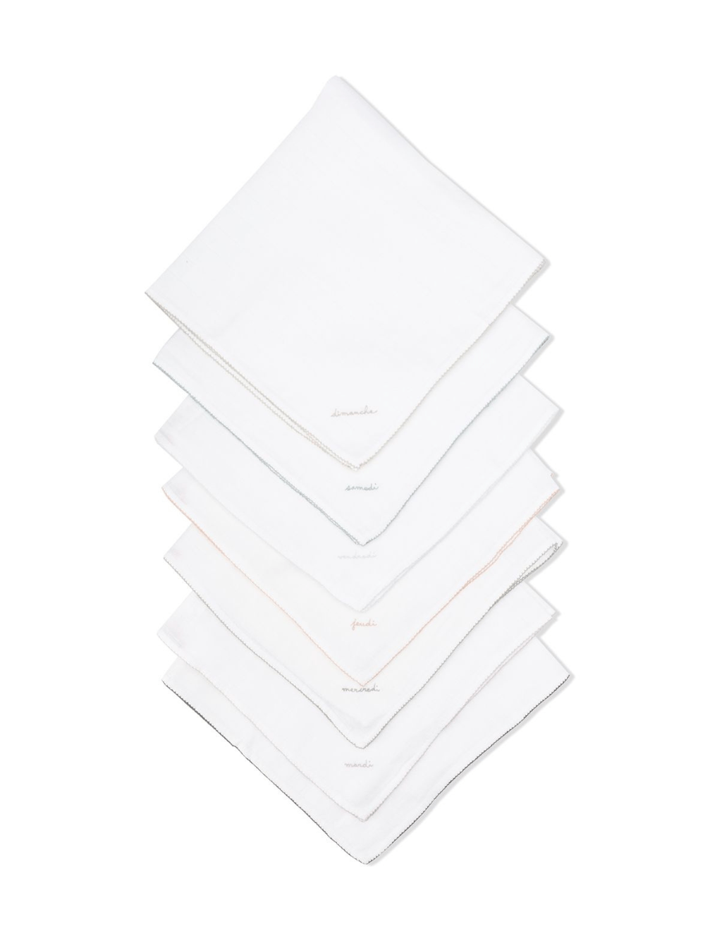 Set di 7 coperte per neonato Bonpoint bianco con dettagli ricamati - Rubino Kids