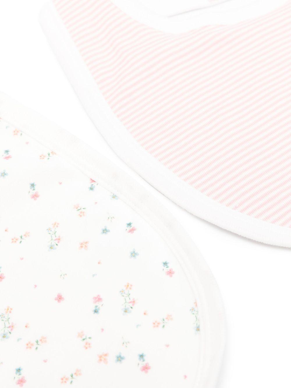 Set di due bavaglini per neonati Petit Bateau multicolore con scollo rotondo - Rubino Kids