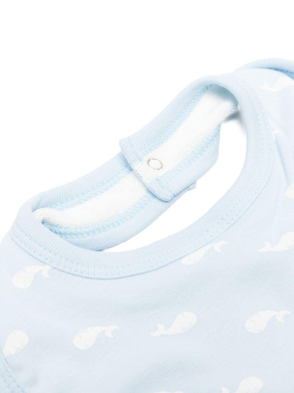 Set di due bavaglini per neonato Petit Bateau azzurri con fantasie diverse - Rubino Kids