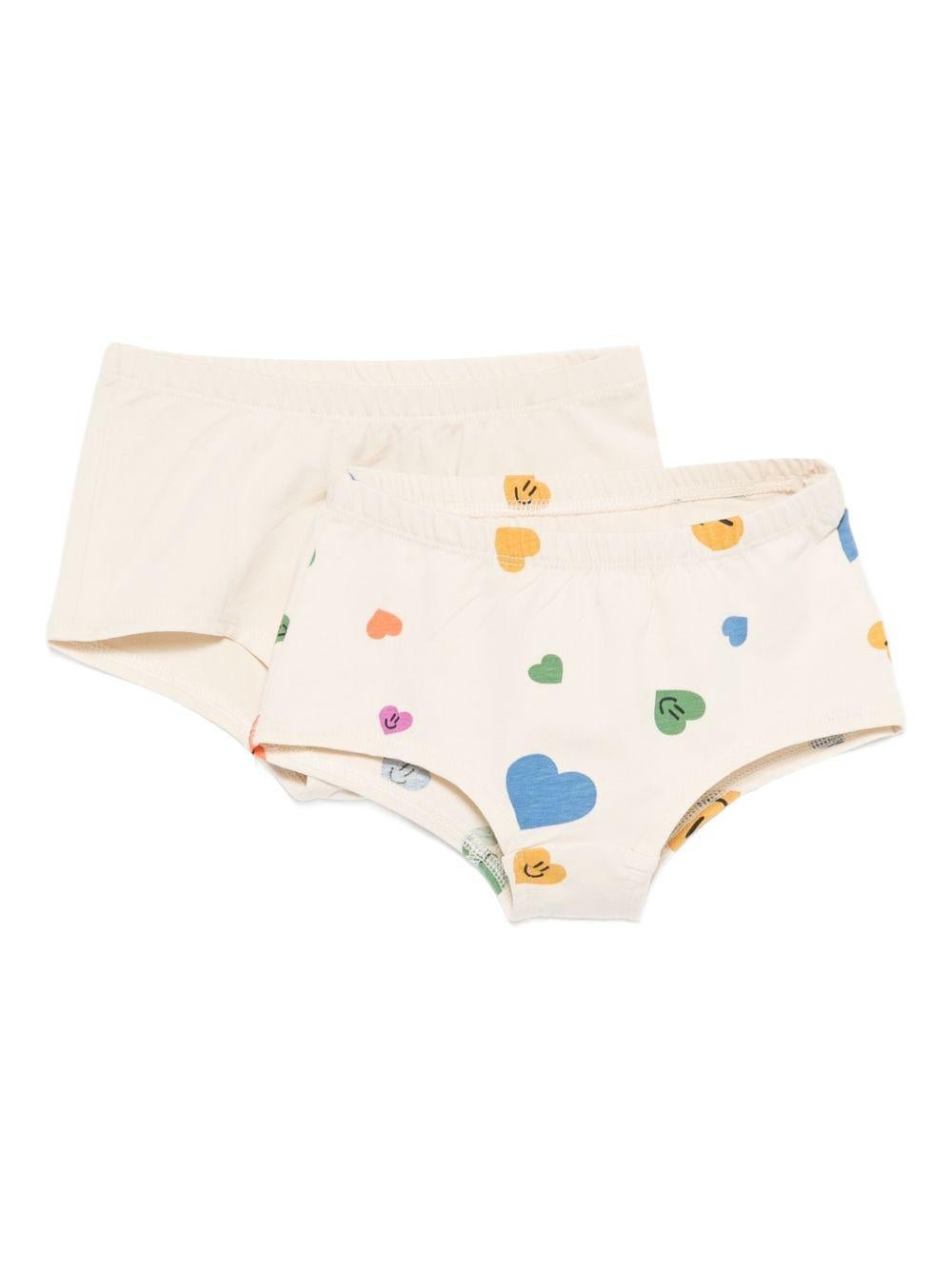 Set di due slip Jemma per bambina beige con diverse fantasie - Rubino Kids