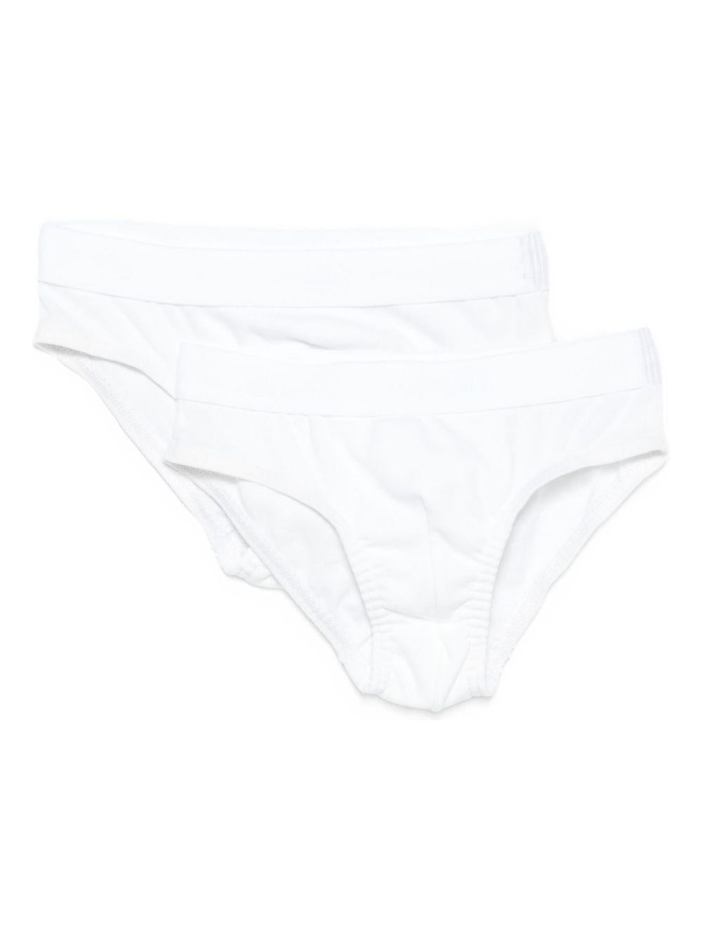 Set di due slip per bambino bianco a vita bassa - Rubino Kids