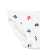 Set di due slip Petit Bateau bianche con stampa a cuore - Rubino Kids