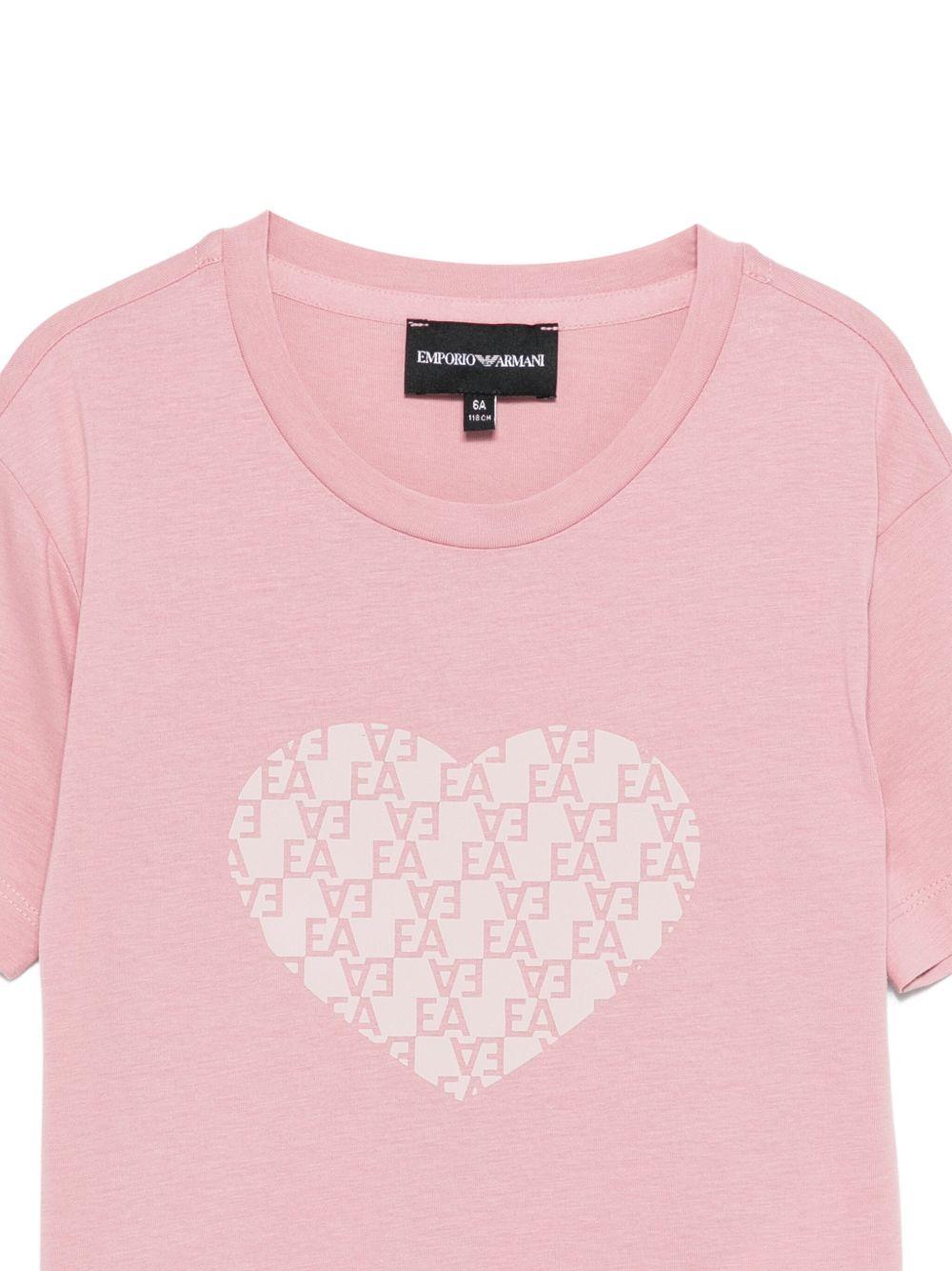 Set di due t-shirt per bambina Emporio Armani Kids multicolore con girocollo - Rubino Kids