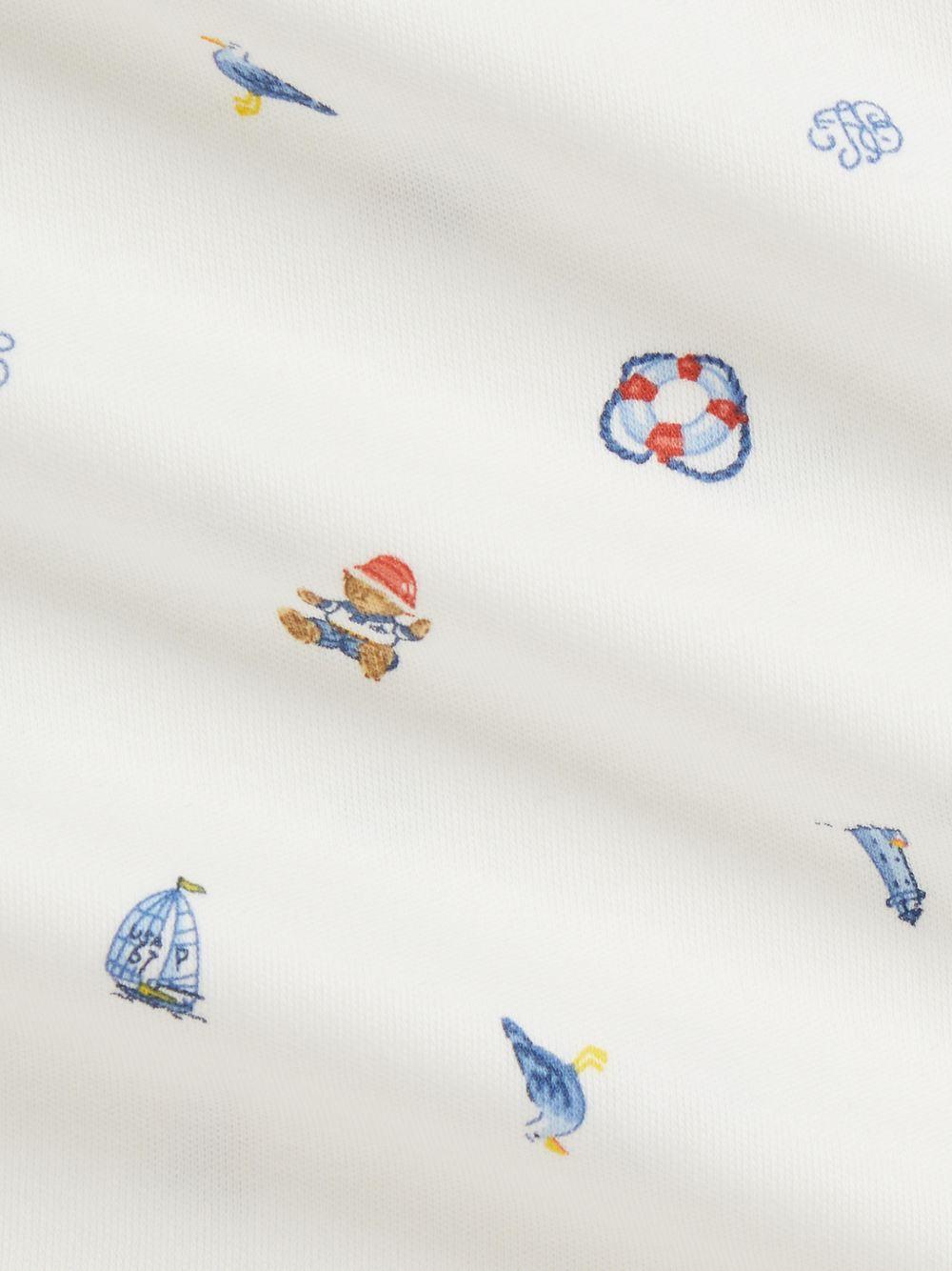 Set di due tutine per neonato Polo Ralph Lauren Kids bianche con stampa Polo Bear - Rubino Kids