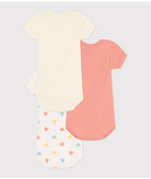 Set di tre body per neonati Petit Bateau multicolore con maniche corte - Rubino Kids