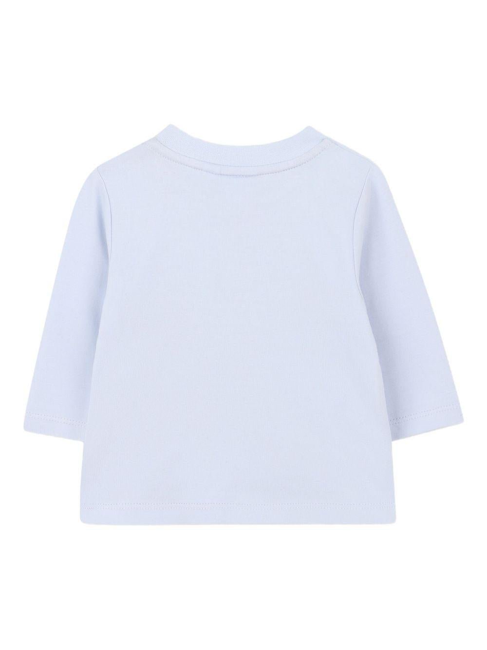 Set due pezzi salopette e t-shirt per neonato BOSS Kids blu con tasca applicata con logo - Rubino Kids