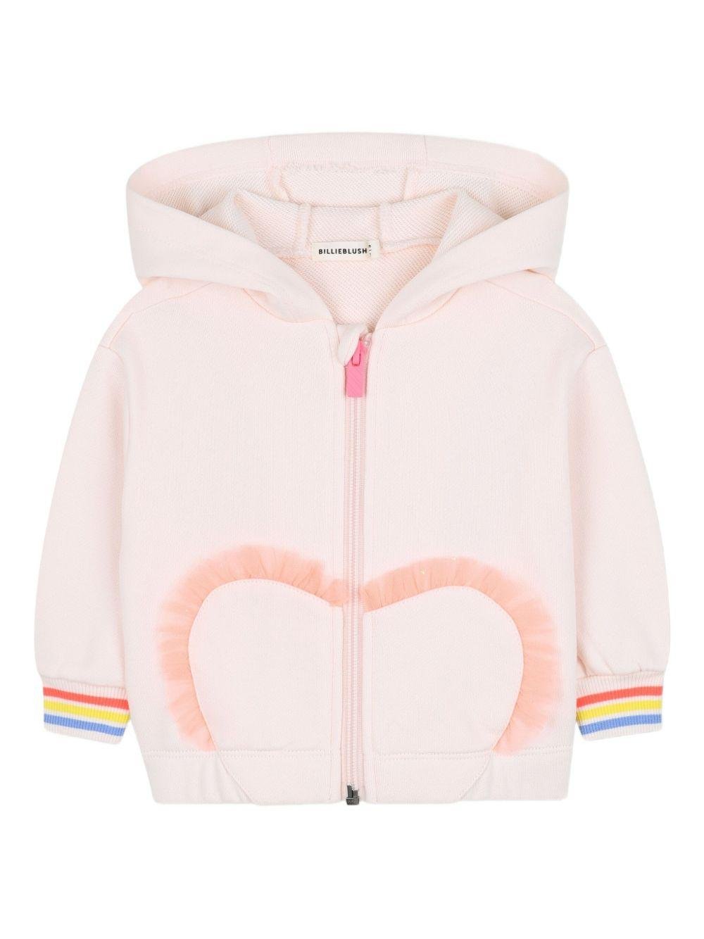 Set felpa e joggers per neonata Billieblush rosa con motivo a cuori a contrasto - Rubino Kids