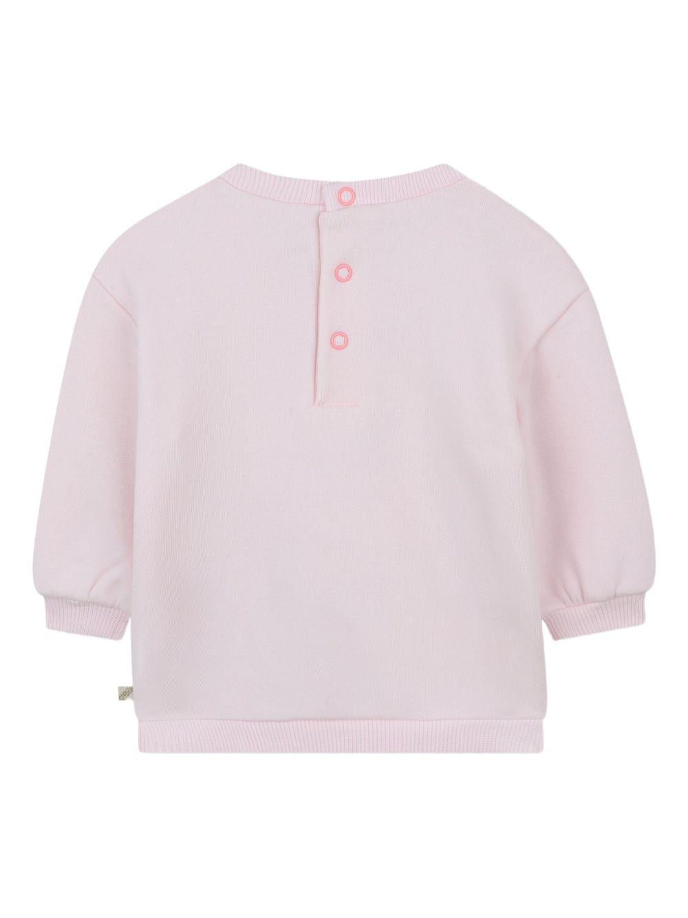 Set felpa e pantaloni per neonata Billieblush rosa con stampa Love - Rubino Kids