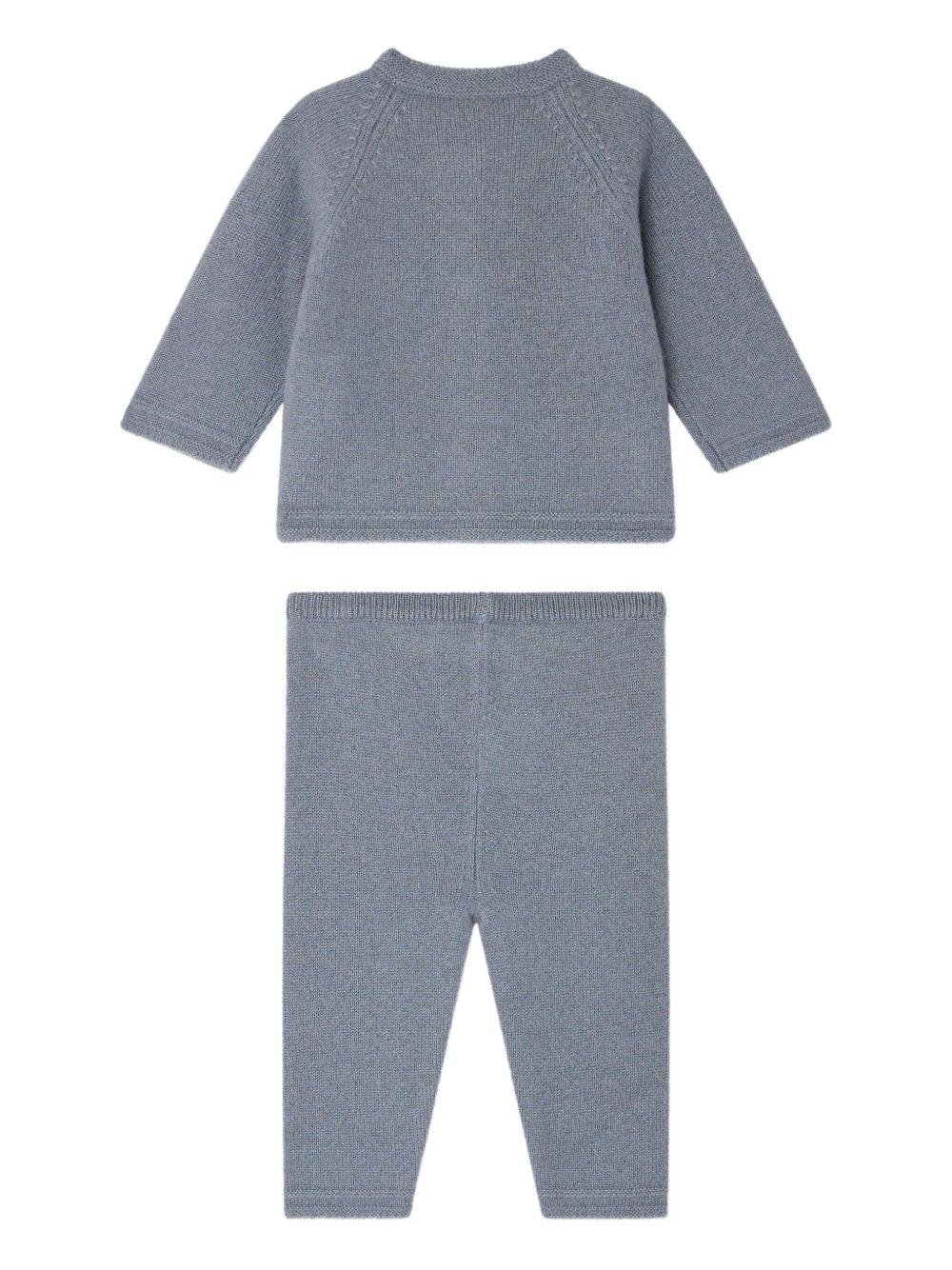 Set Jeannot per neonato Bonpoint grigio in cashmere - Rubino Kids