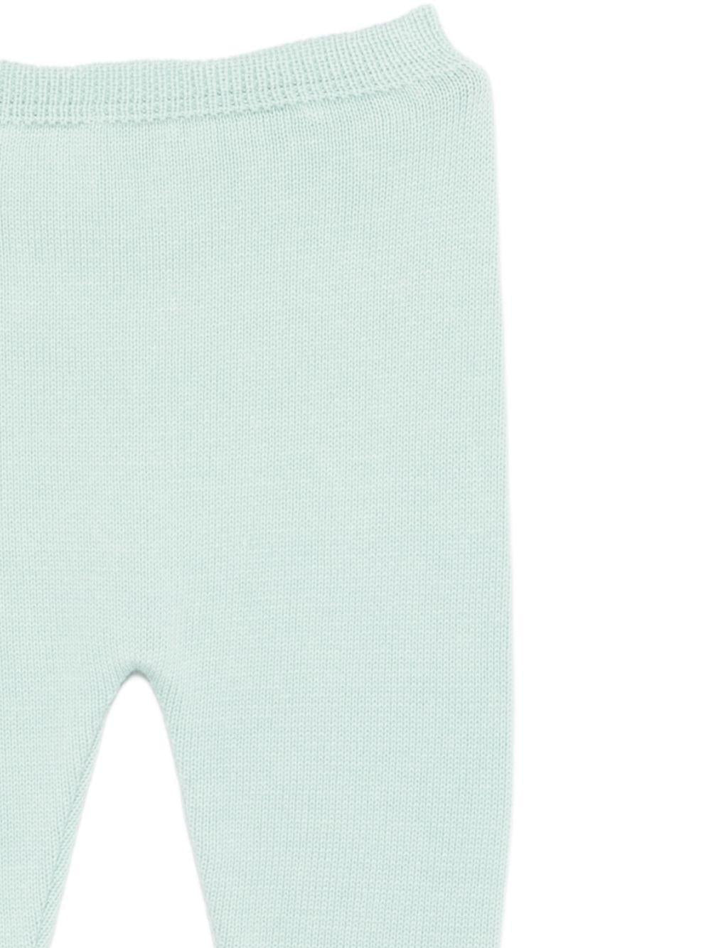 Set maglia con pantaloni per neonata Paz Rodriguez acquamarina con finitura in pizzo - Rubino Kids