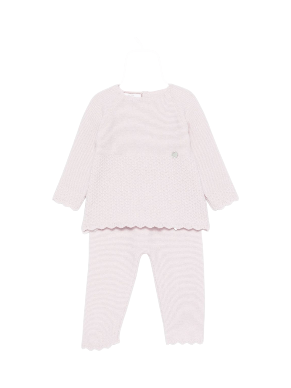 Set maglione e pantaloni per neonata Paz Rodríguez rosa con chiusura con bottoni - Rubino Kids