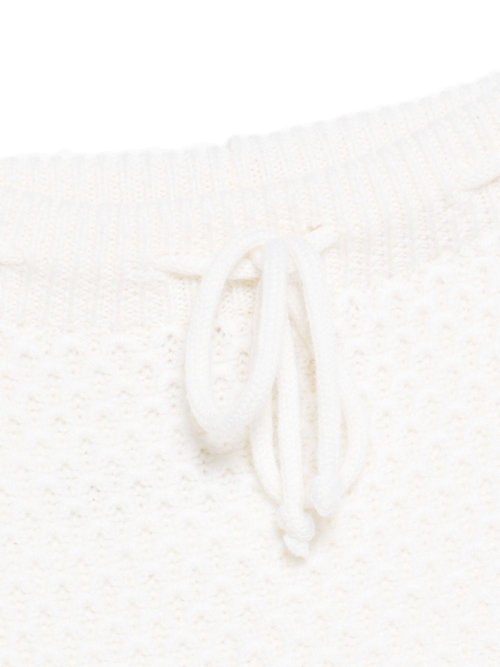 Set maglione e pantaloni per neonato Gensami Kids bianco con inserti grigi - Rubino Kids