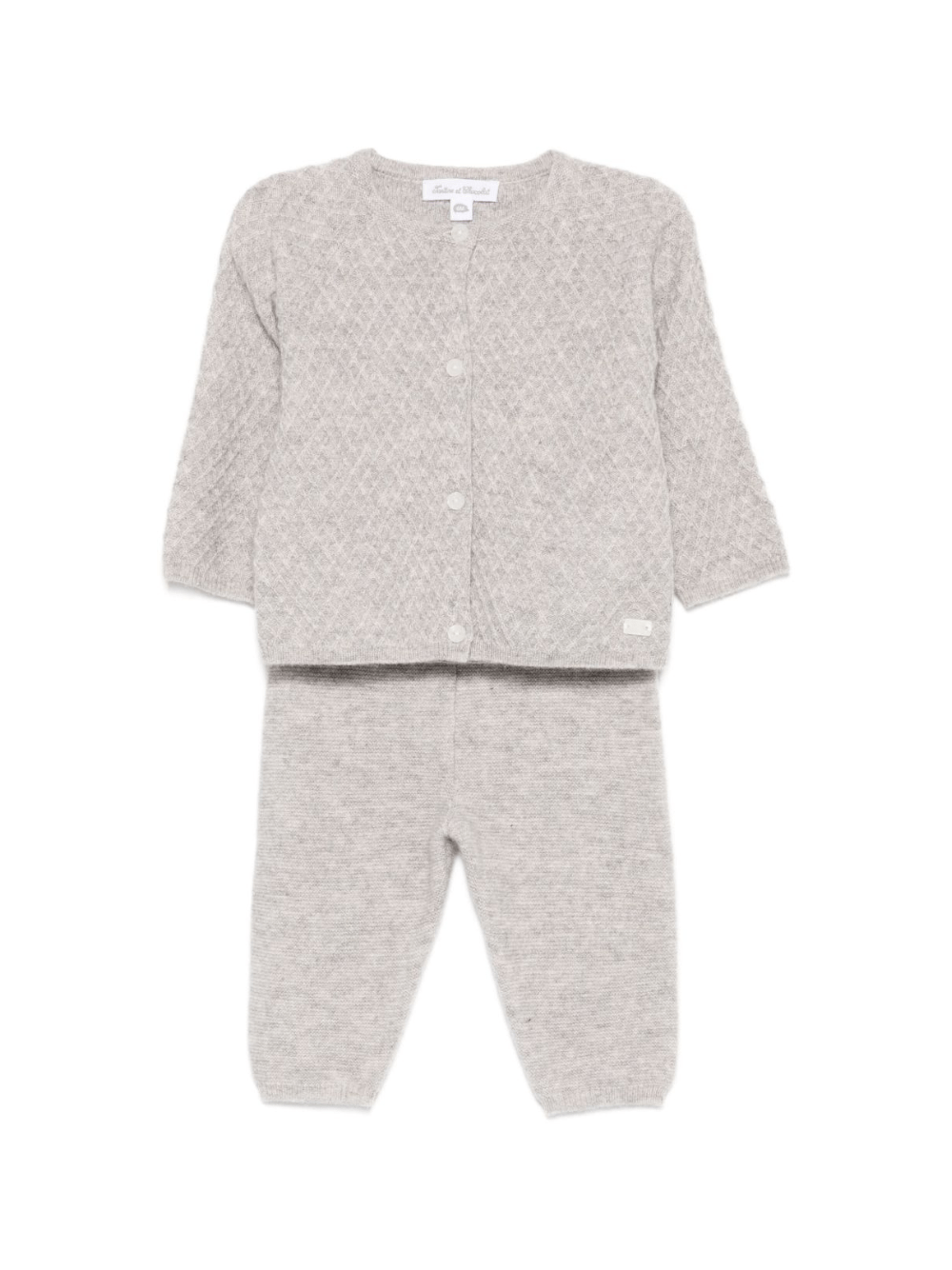 Set maglione e pantaloni per neonato Tartine Et Chocolate grigio con elastico in vita - Rubino Kids