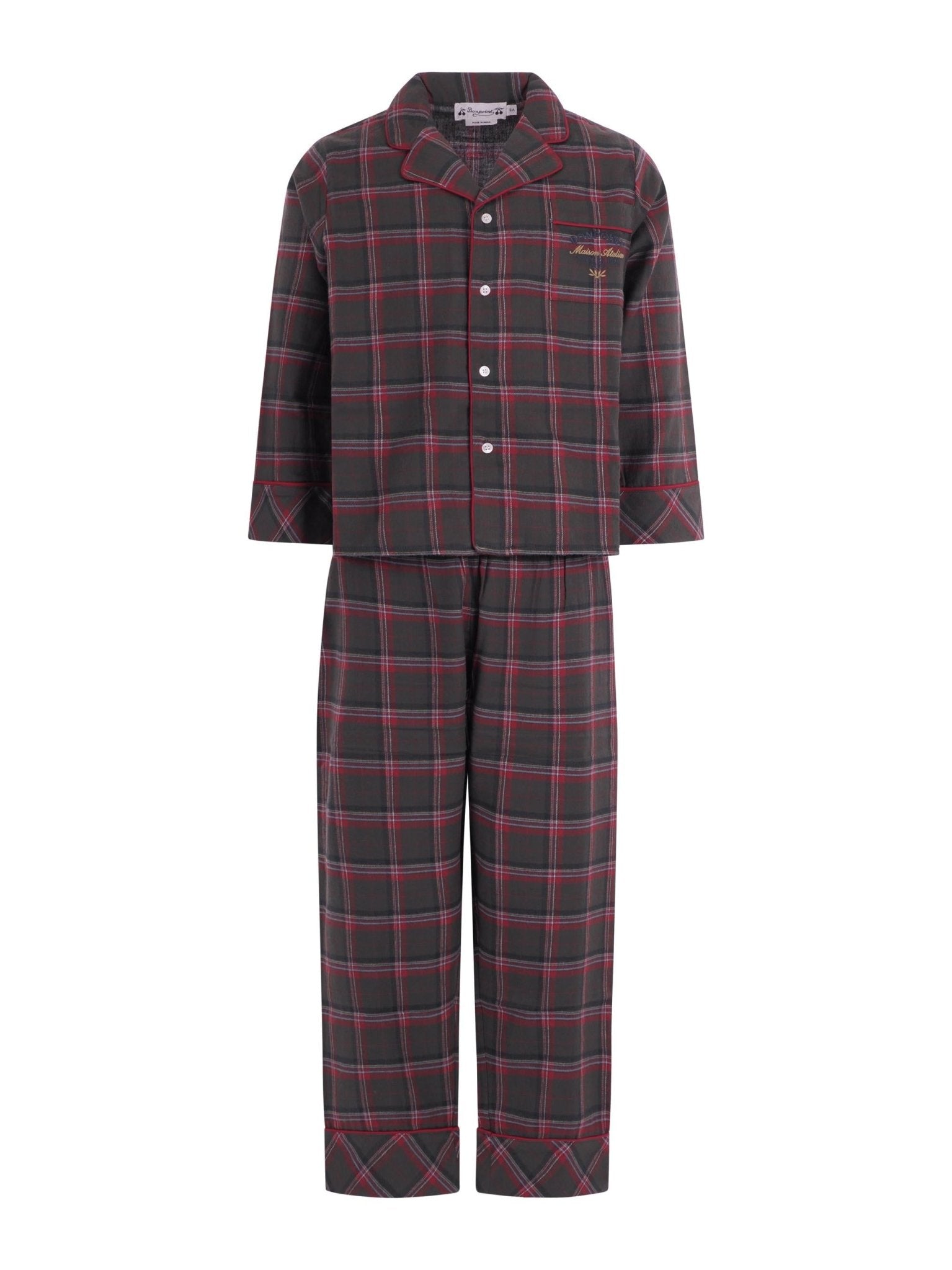 Set pigiama per bambino Bonpoint multicolore con motivo scozzese - Rubino Kids