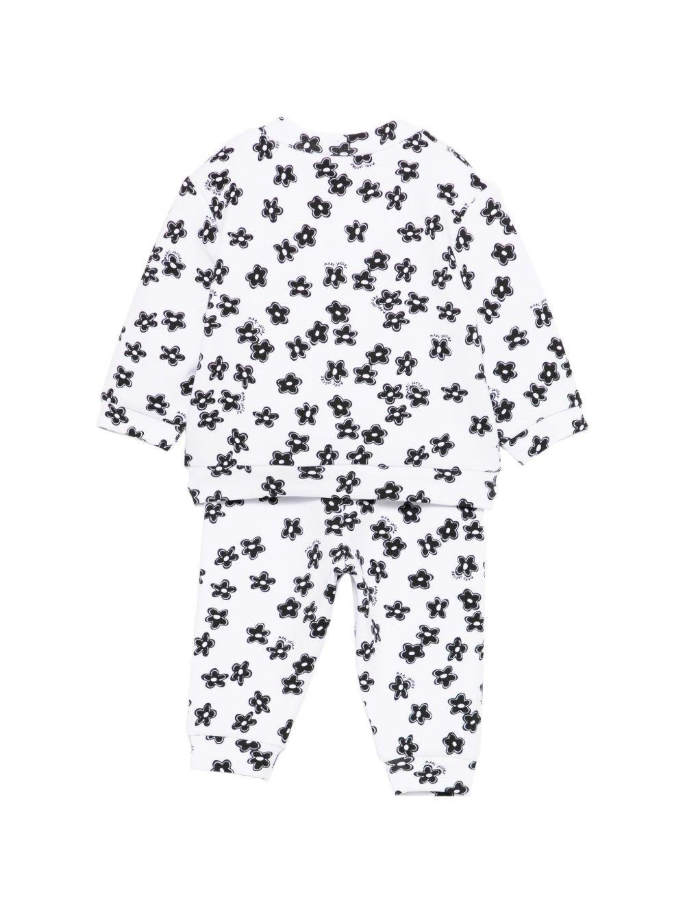 Set t-shirt e pantaloni per neonata The Marc Jacobs Kids bianco con stampa floreale - Rubino Kids