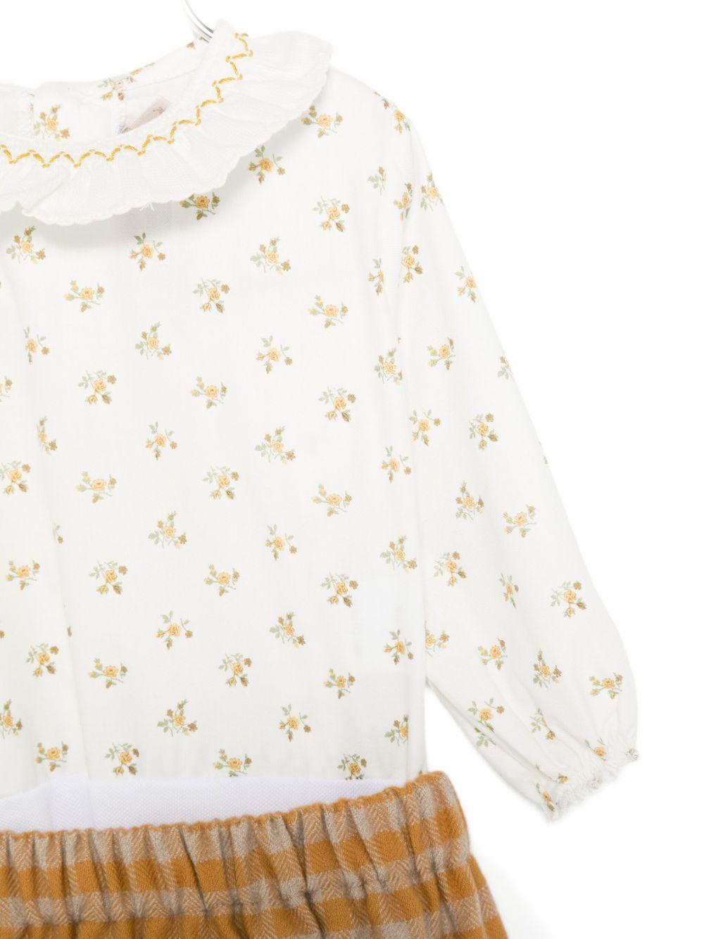 Set t-shirt e shorts per neonata La Stupenderia arancione con decorazione floreale - Rubino Kids