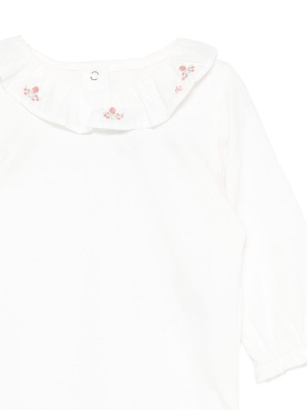 Set t-shirt e shorts per neonata Tartine Et Chocolat blu con bretelle incrociate - Rubino Kids