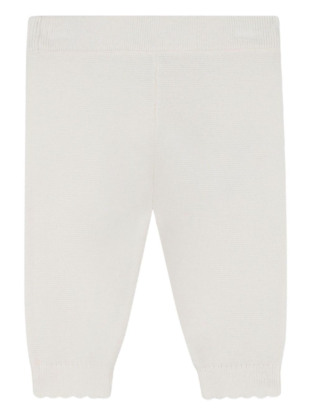 Set tuta e pantaloni sportivi per neonata Chloé Kids bianco con colletto con ruches - Rubino Kids