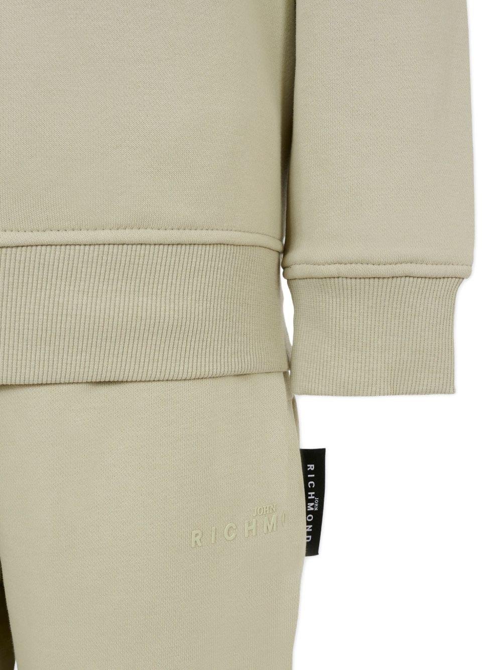 Set tuta sportiva per bambino John Richmond Junior nero con logo ricamato - Rubino Kids