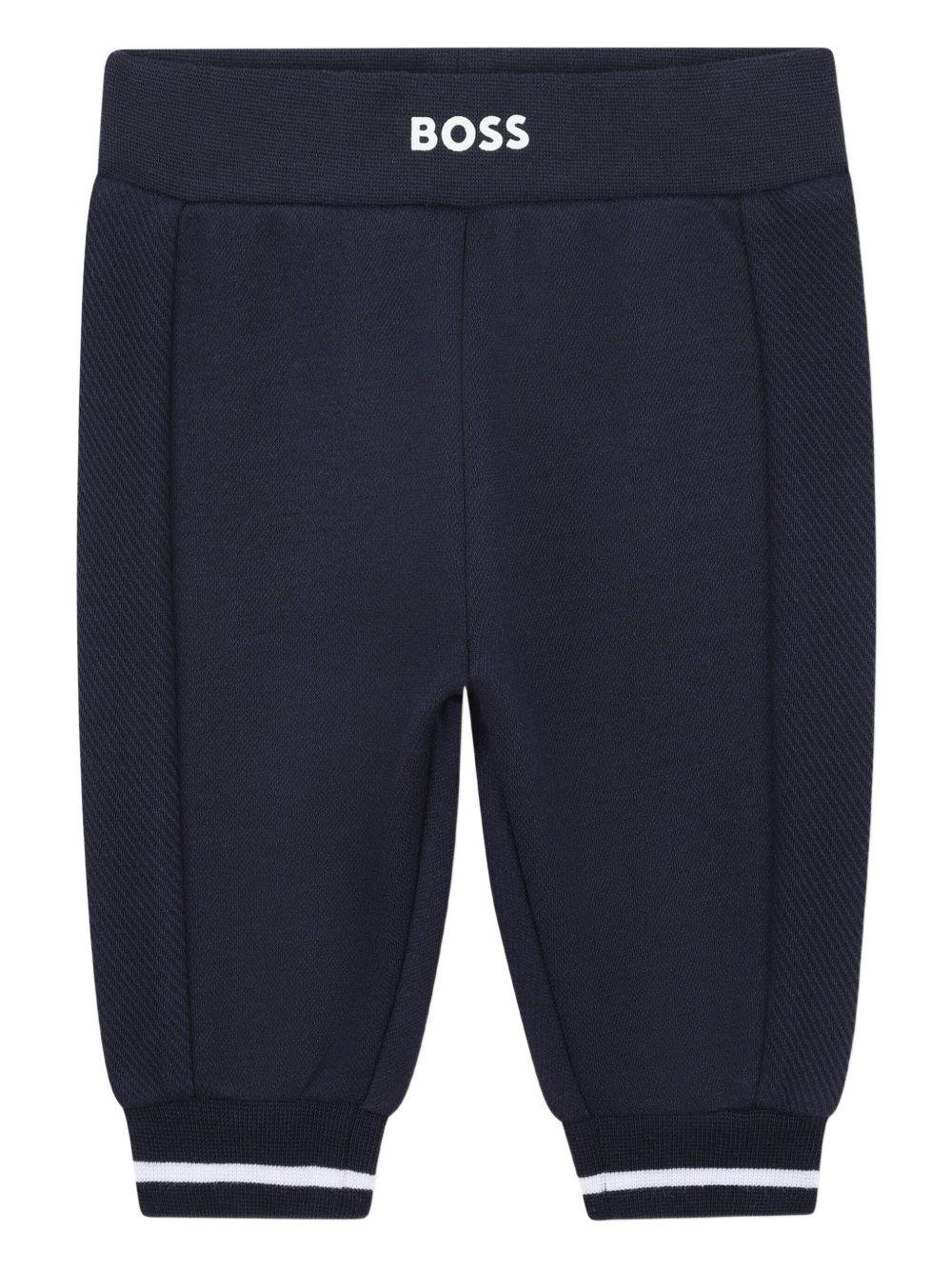 Set tuta sportiva per neonato Boss Kids blu con dettaglio a coste - Rubino Kids