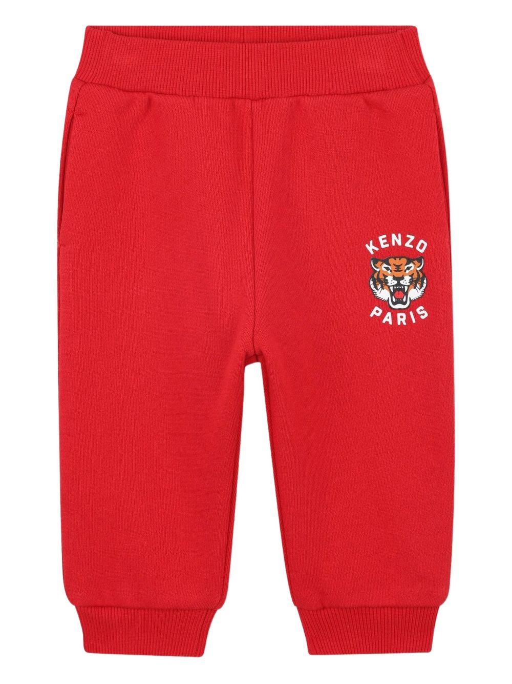 Set tuta sportiva per neonato Kenzo Kids rosso con logo - Rubino Kids