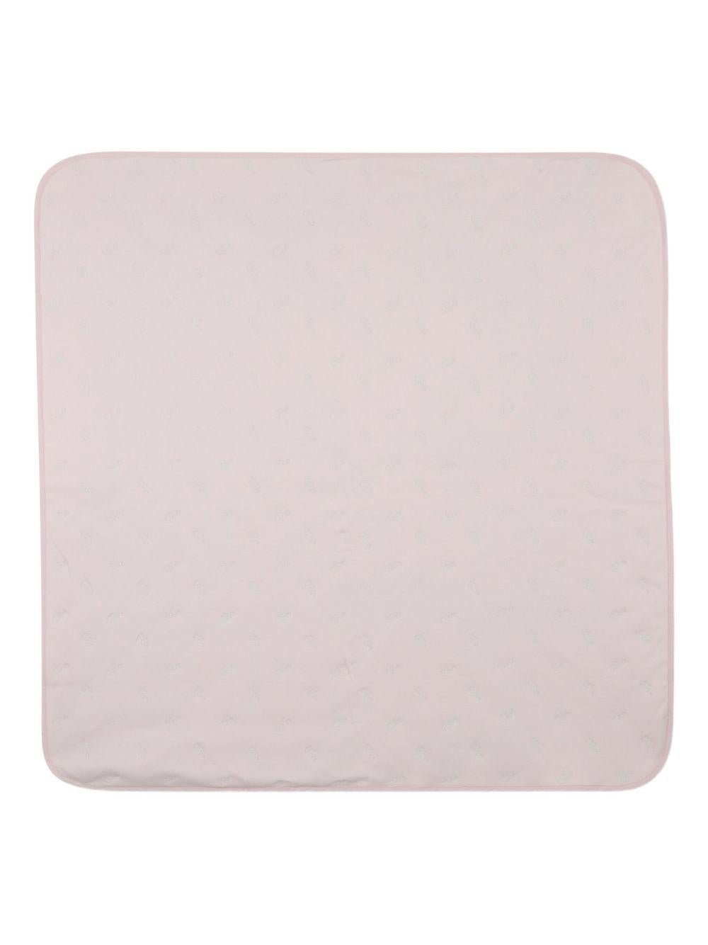 Set tutina e coperta per neonata Chloé Kids rosa con logo ricamato - Rubino Kids