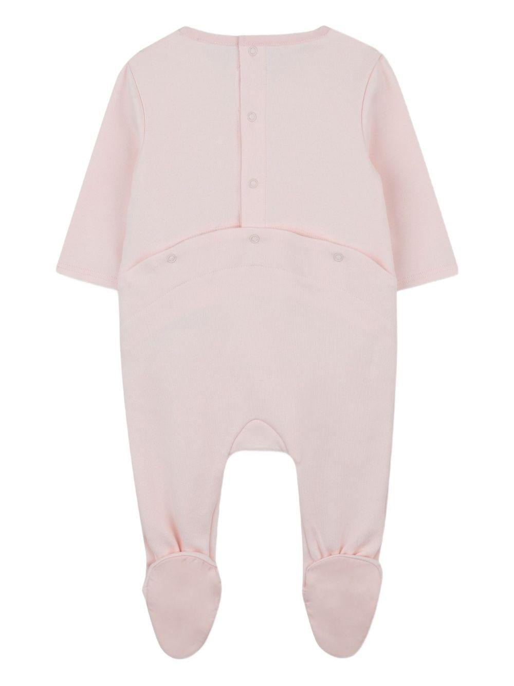 Set tutina e coperta per neonata Chloé Kids rosa con logo ricamato - Rubino Kids