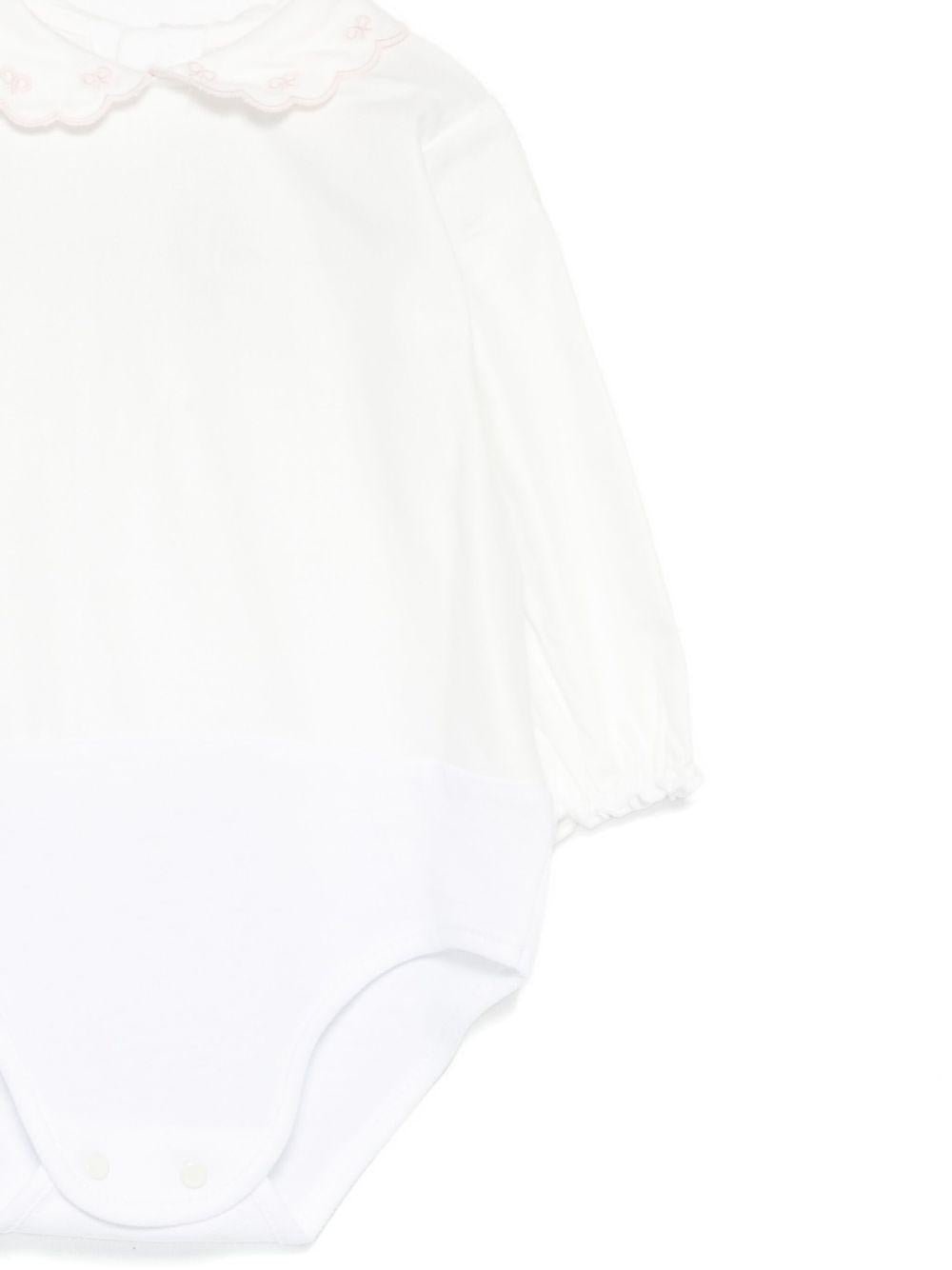 Set tutina e shorts per neonata La Stupenderia rosa con colletto smerlato - Rubino Kids