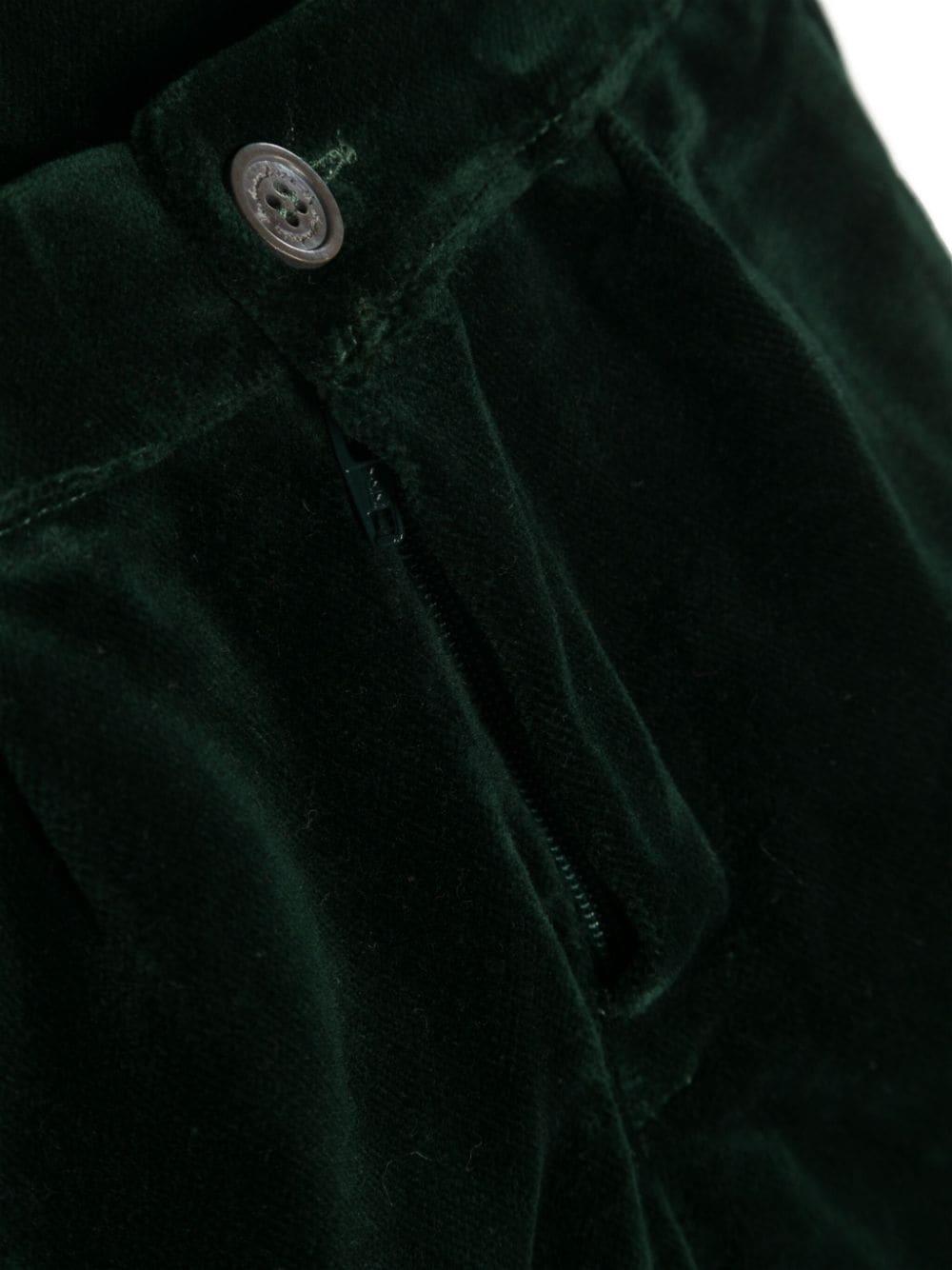 Shorts con ruches per neonato La Stupenderia verde con dettaglio con pince - Rubino Kids