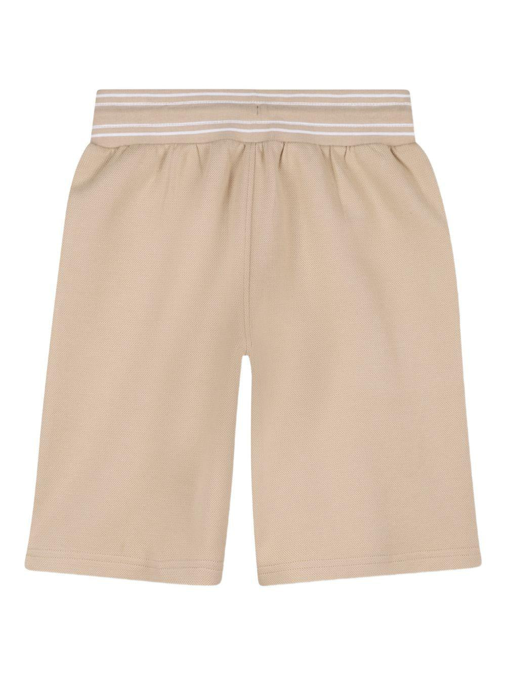 Shorts da bambino Boss Kids beige con motivo a righe - Rubino Kids