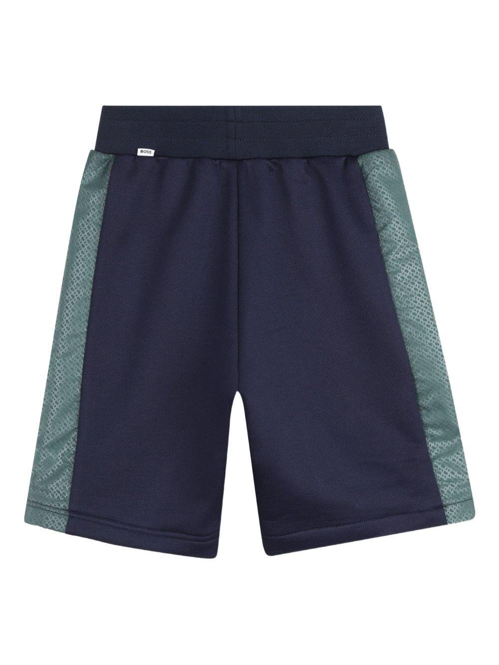 Shorts da bambino Boss Kids blu scuro con inserti - Rubino Kids
