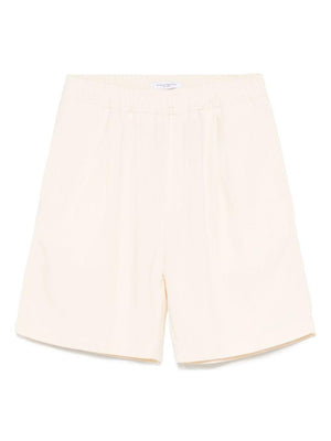 Paolo Pecora Kids beige straight-leg shorts for boys with two patch back pockets