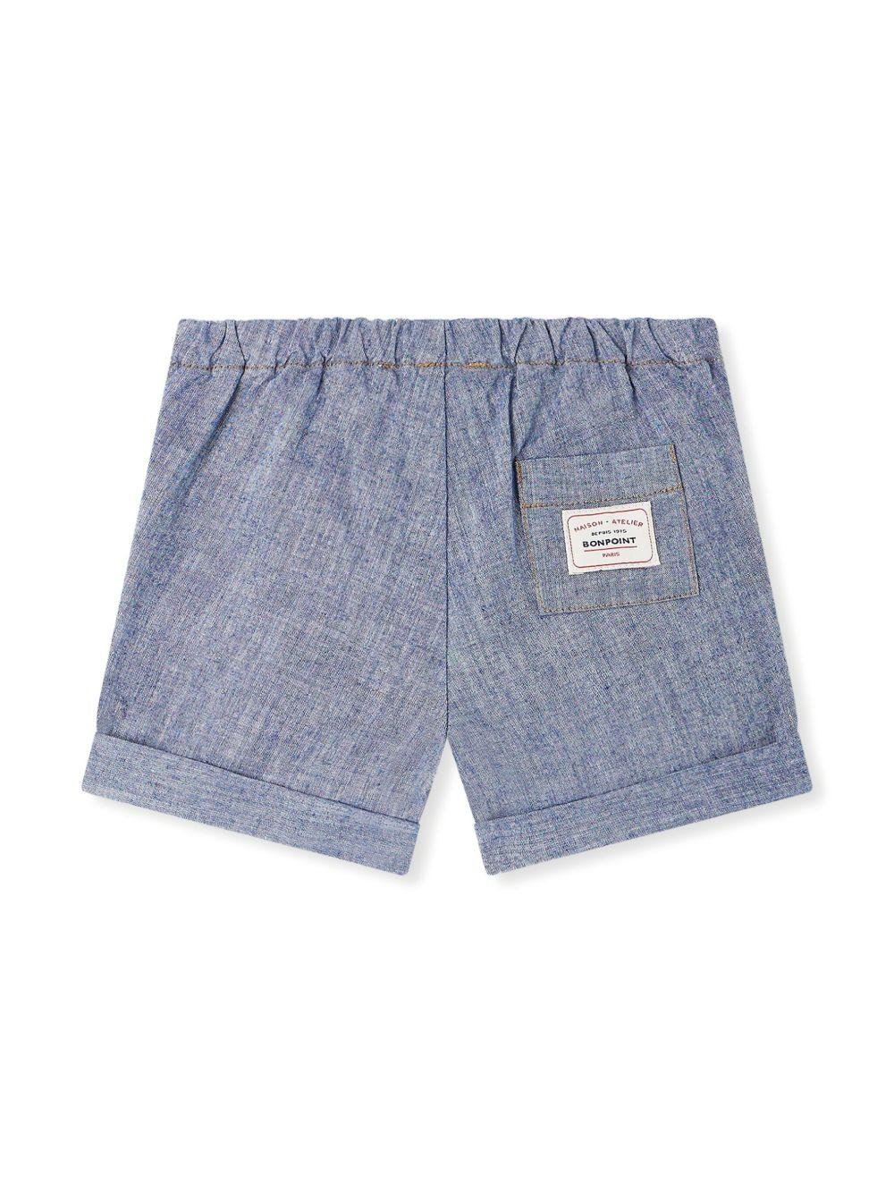 Shorts Ecady per neonata Bonpoint blu con vita elasticizzata - Rubino Kids