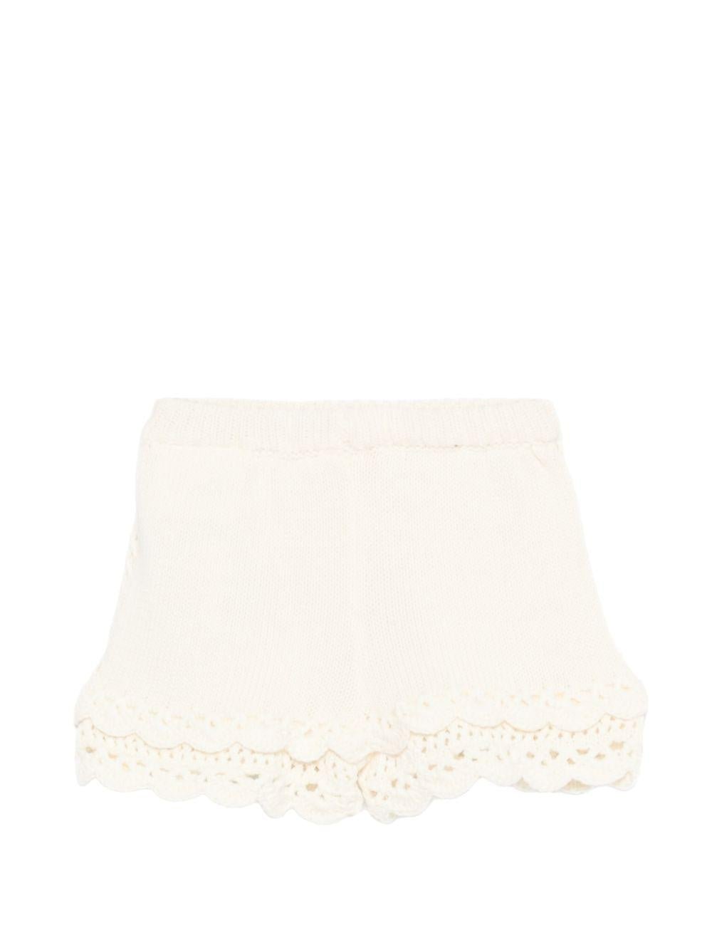 Shorts Mekylana per neonata Louise Misha bianco con bordo a smerlo - Rubino Kids