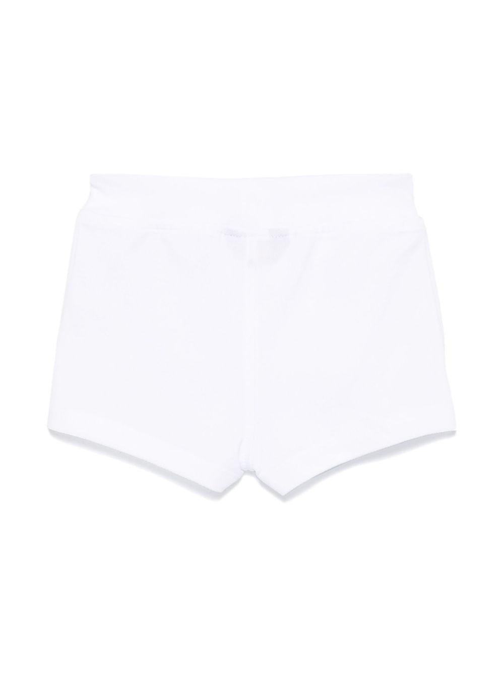 Shorts Noisette per neonato K Way Kids bianco con logo in gomma - Rubino Kids