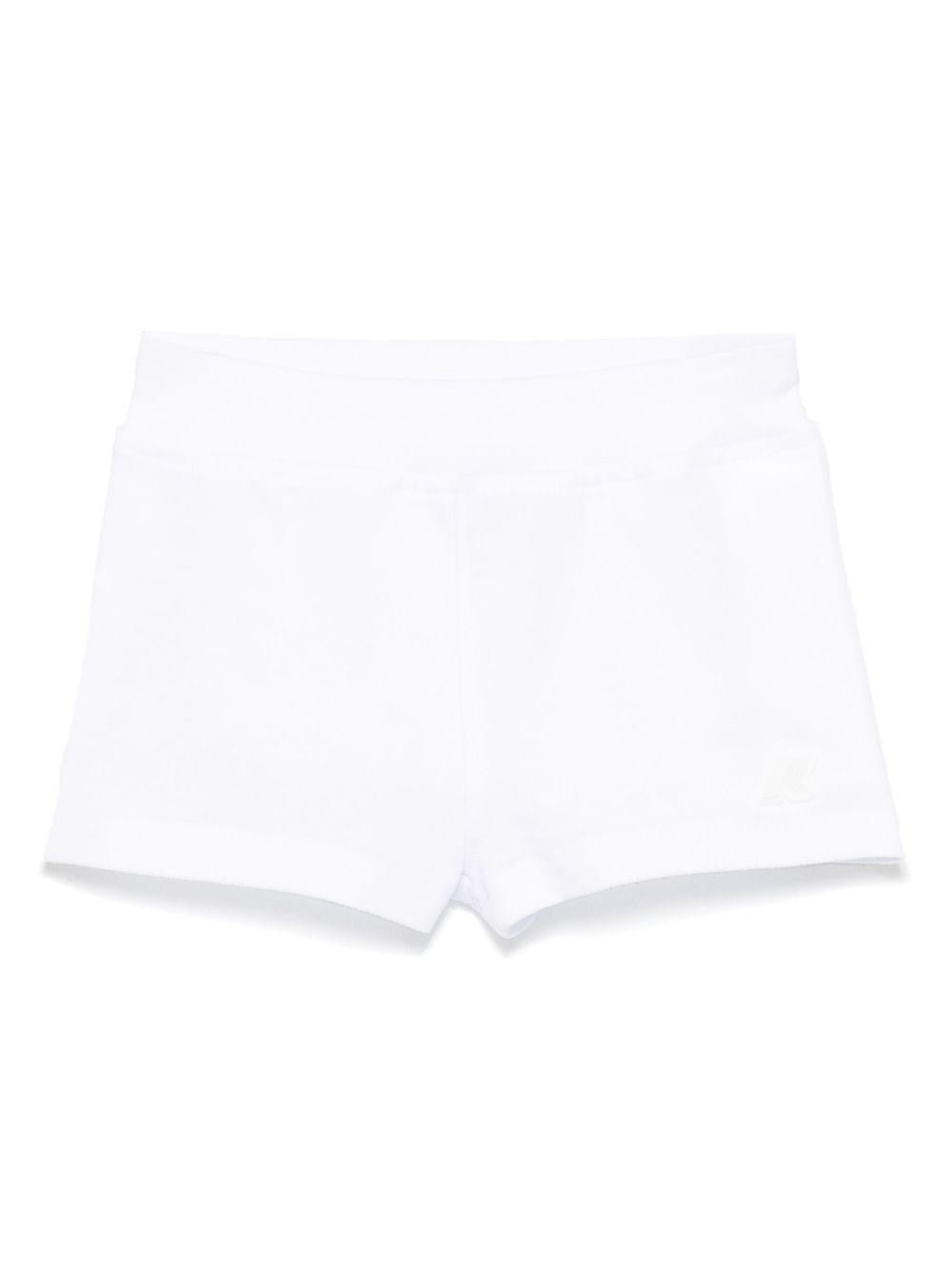 Shorts Noisette per neonato K Way Kids bianco con logo in gomma - Rubino Kids